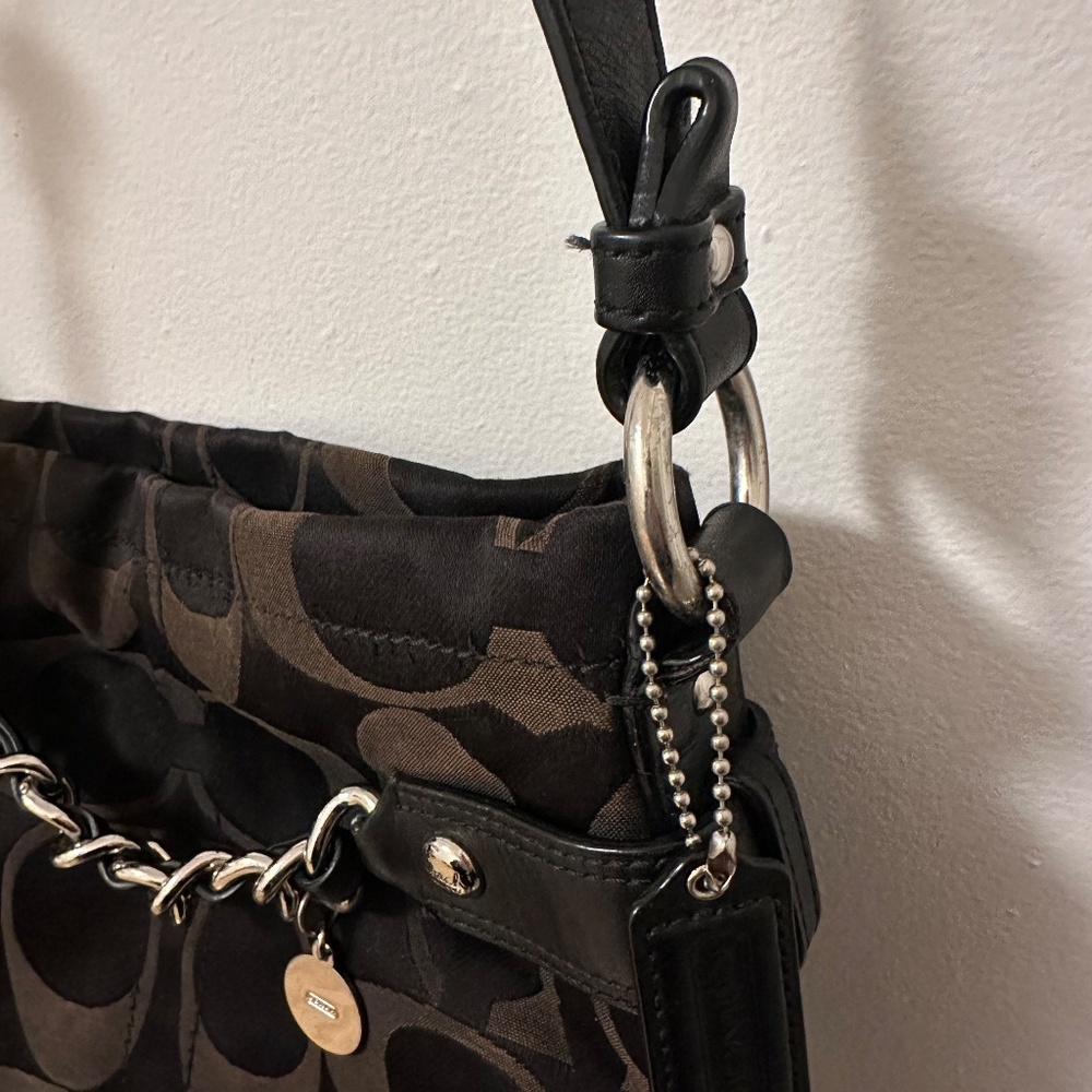 Coach Vintage Logo Signature Chain Hobo Crossbody Bag - Picture 4 of 9